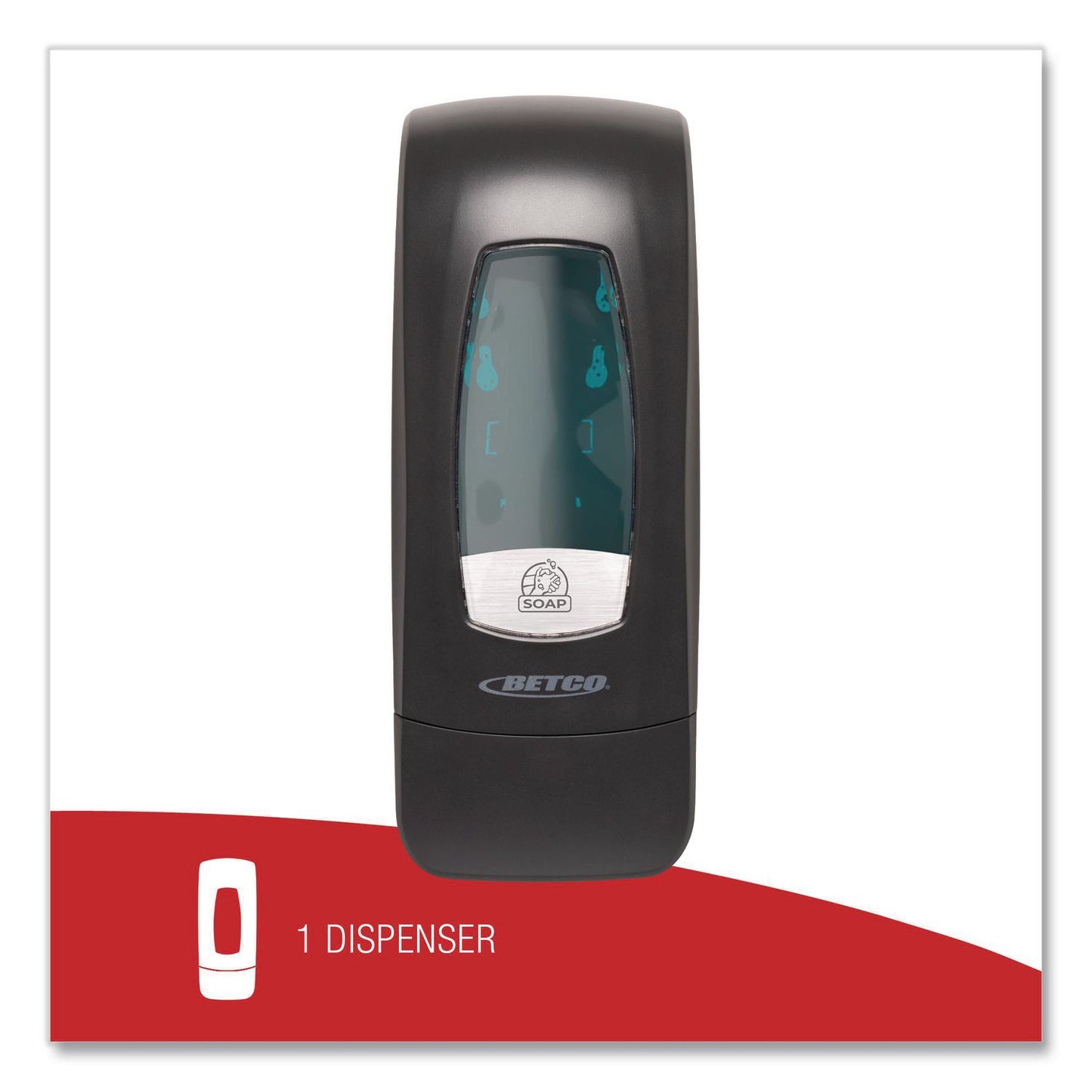 Betco® Clario C3 Manual Foam Soap Dispenser, 5.08 x 4, x 12.1, Black, 6/Carton (BET9302100)