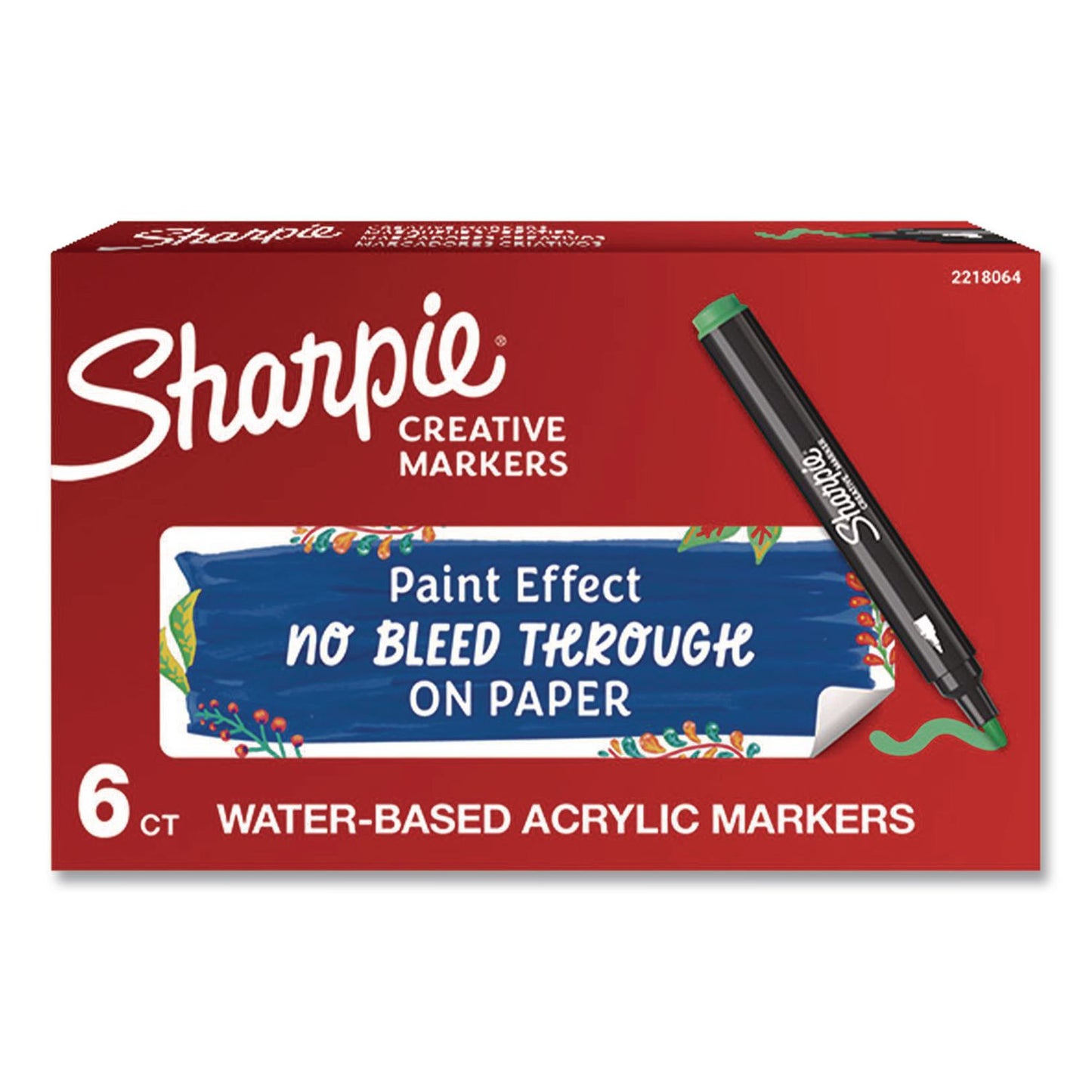 Sharpie® Creative Markers, Bullet Tip, Emerald Green, 6/Pack (SAN2218064)