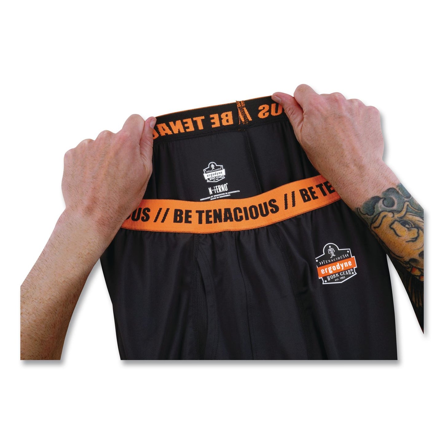 ergodyne® N-Ferno 6480 Midweight Base Layer Pants, 5X-Large, Black (EGO40809)