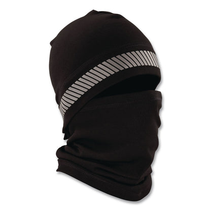 ergodyne® N-Ferno 6831 Reflective Balaclava Face Mask 3-in-1, Polyester, One Size Fits Most, Black (EGO16861)