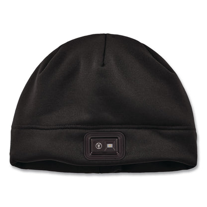 ergodyne® N-Ferno 6801 Winter Skull Cap with LED Rechargeable Light, Fleece, One Size Fits Most, Black (EGO16792)
