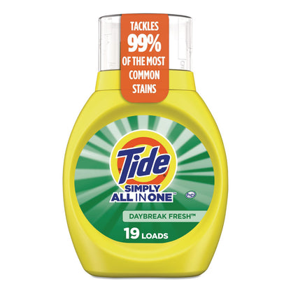 Tide® Simply All-In-One Liquid Laundry Detergent, Daybreak Fresh, 25 oz Bottle, 6/Carton (PGC90391)
