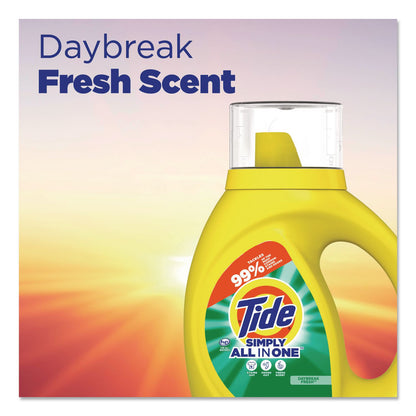 Tide® Simply All-In-One Liquid Laundry Detergent, Daybreak Fresh, 25 oz Bottle, 6/Carton (PGC90391)