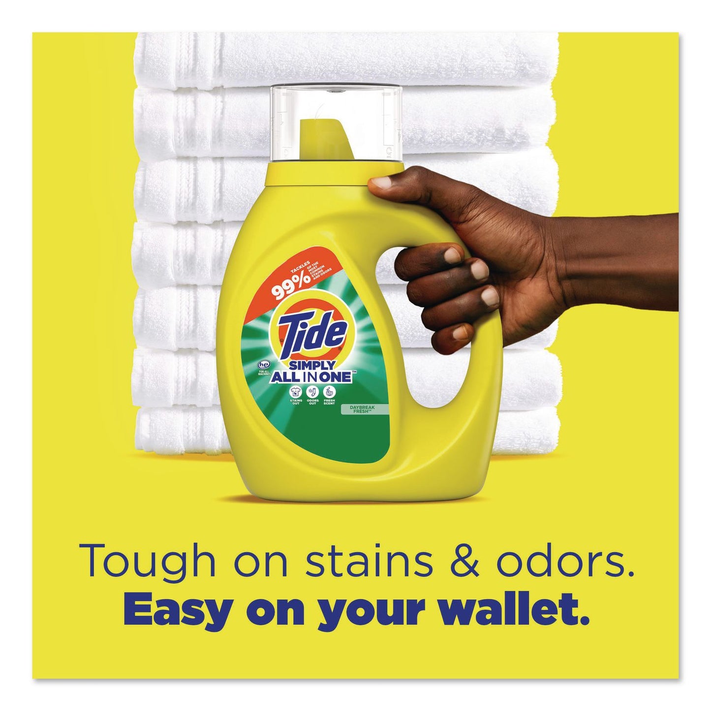 Tide® Simply All-In-One Liquid Laundry Detergent, Daybreak Fresh, 25 oz Bottle, 6/Carton (PGC90391)