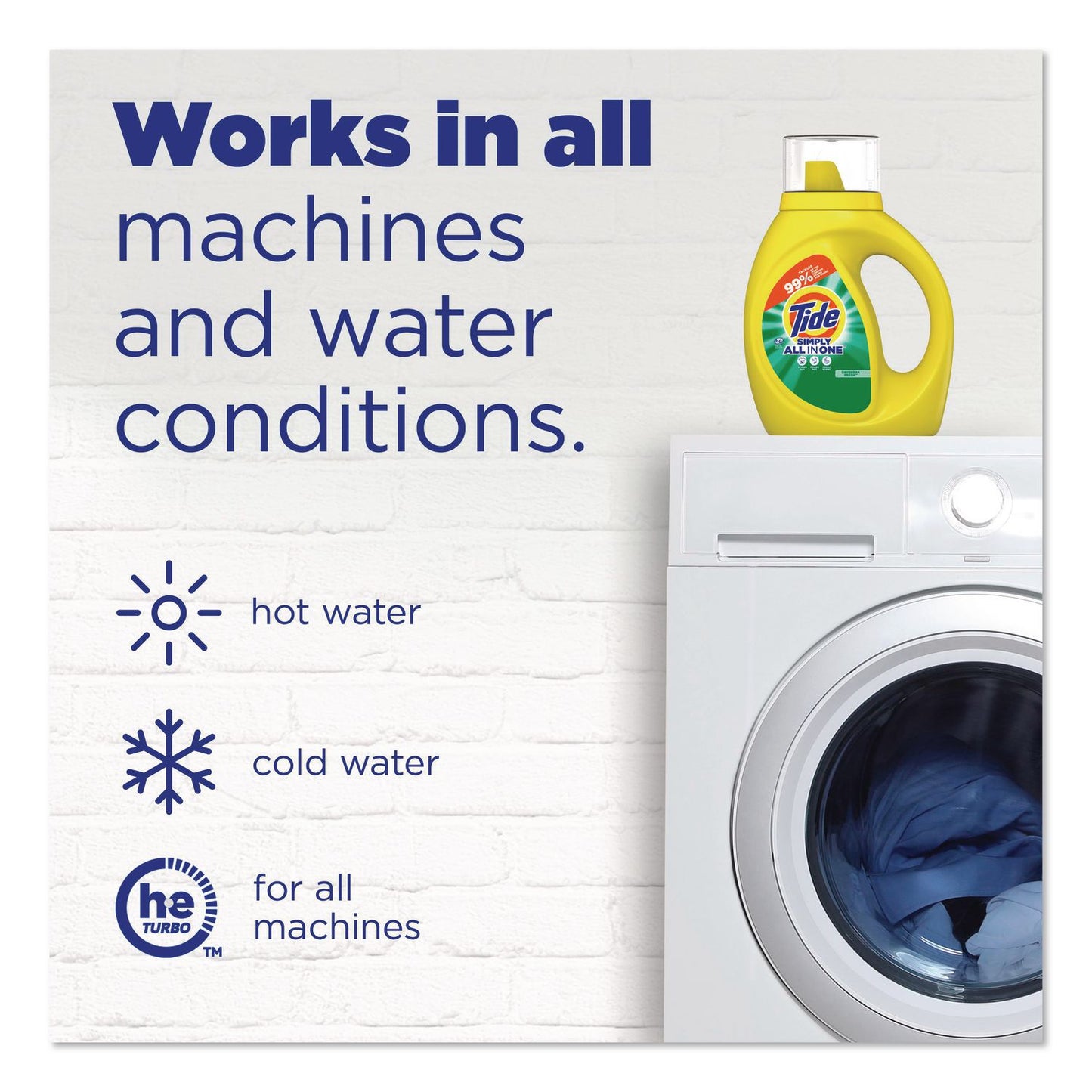 Tide® Simply All-In-One Liquid Laundry Detergent, Daybreak Fresh, 25 oz Bottle, 6/Carton (PGC90391)