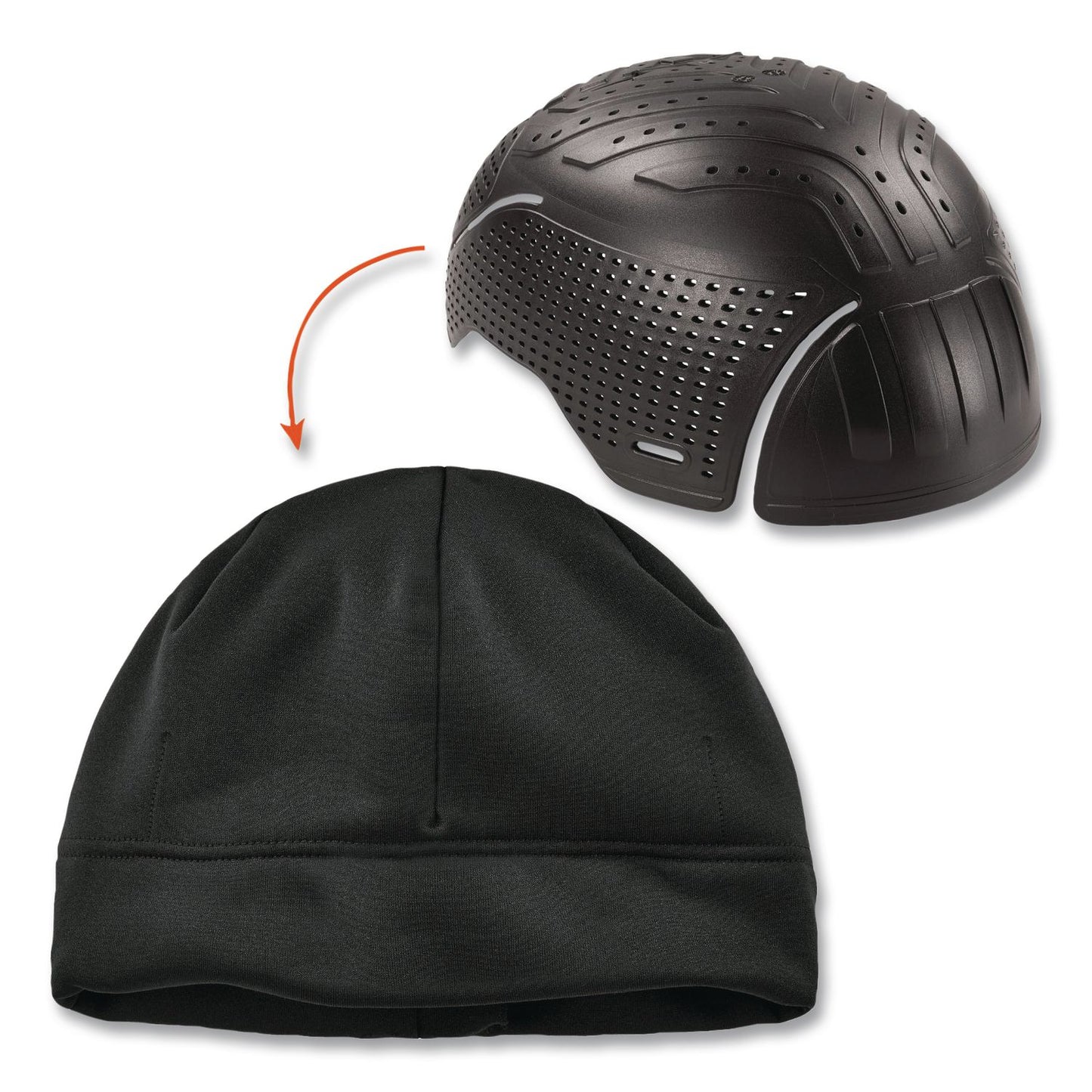ergodyne® N-Ferno 6808ZI Zippered Winter Beanie Hat with Bump Cap, Black (EGO16911)