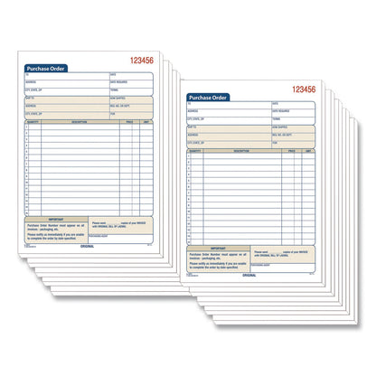 Adams® Multipart Purchase Order Pad, Three-Part Carbonless, 8.44 x 5.56, 50 Sets/Pad,10 Pads/Pack (ABFTC583110)