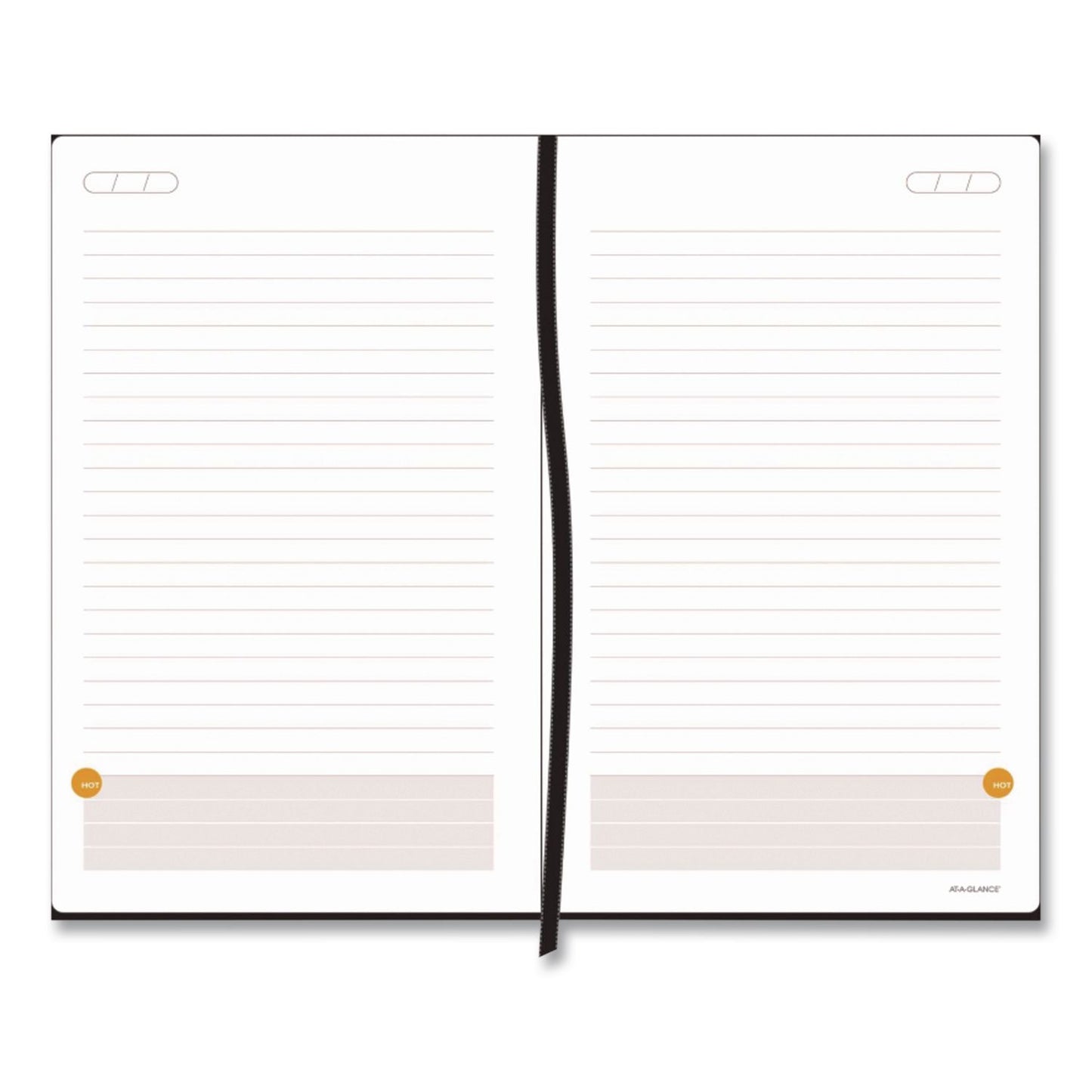 AT-A-GLANCE® Plan. Write. Remember. Planning Notebook with Reference Calendar, 5.63 x 3.56, Black/Gold-Circle Cover, Undated (AAG80612305)