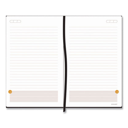 AT-A-GLANCE® Plan. Write. Remember. Planning Notebook with Reference Calendar, 5.63 x 3.56, Black/Gold-Circle Cover, Undated (AAG80612305)