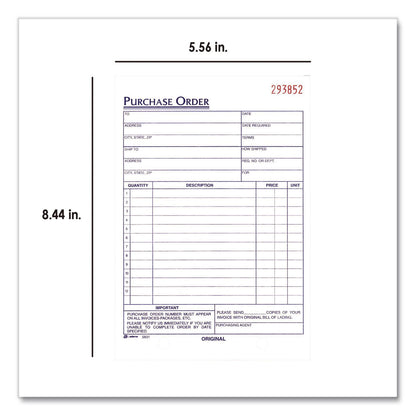 Adams® Multipart Purchase Order Pad, Three-Part Carbonless, 8.44 x 5.56, 50 Sets/Pad,10 Pads/Pack (ABFTC583110)