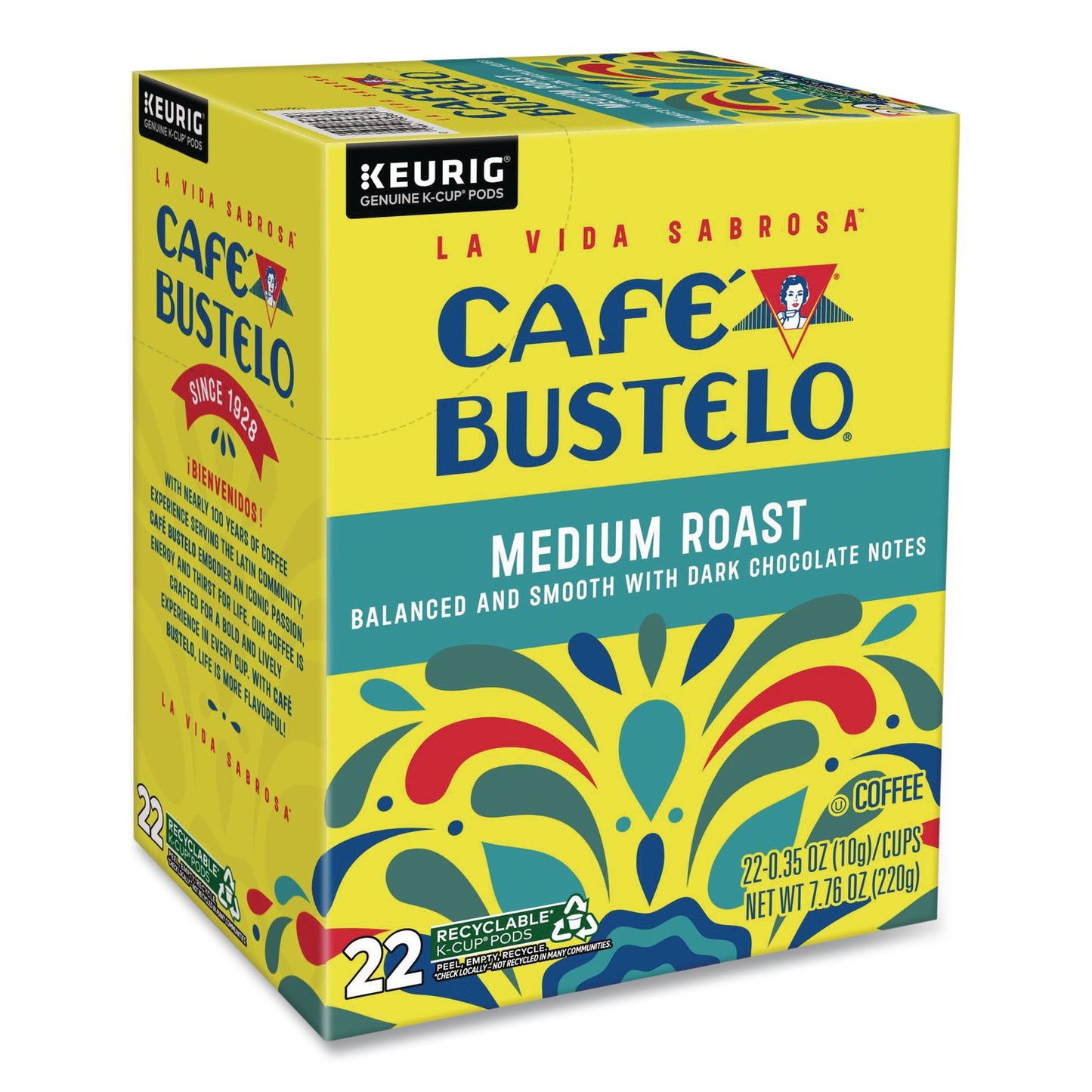 Café Bustelo Medium Roast K-Cups, 22/Box (GMT2861)
