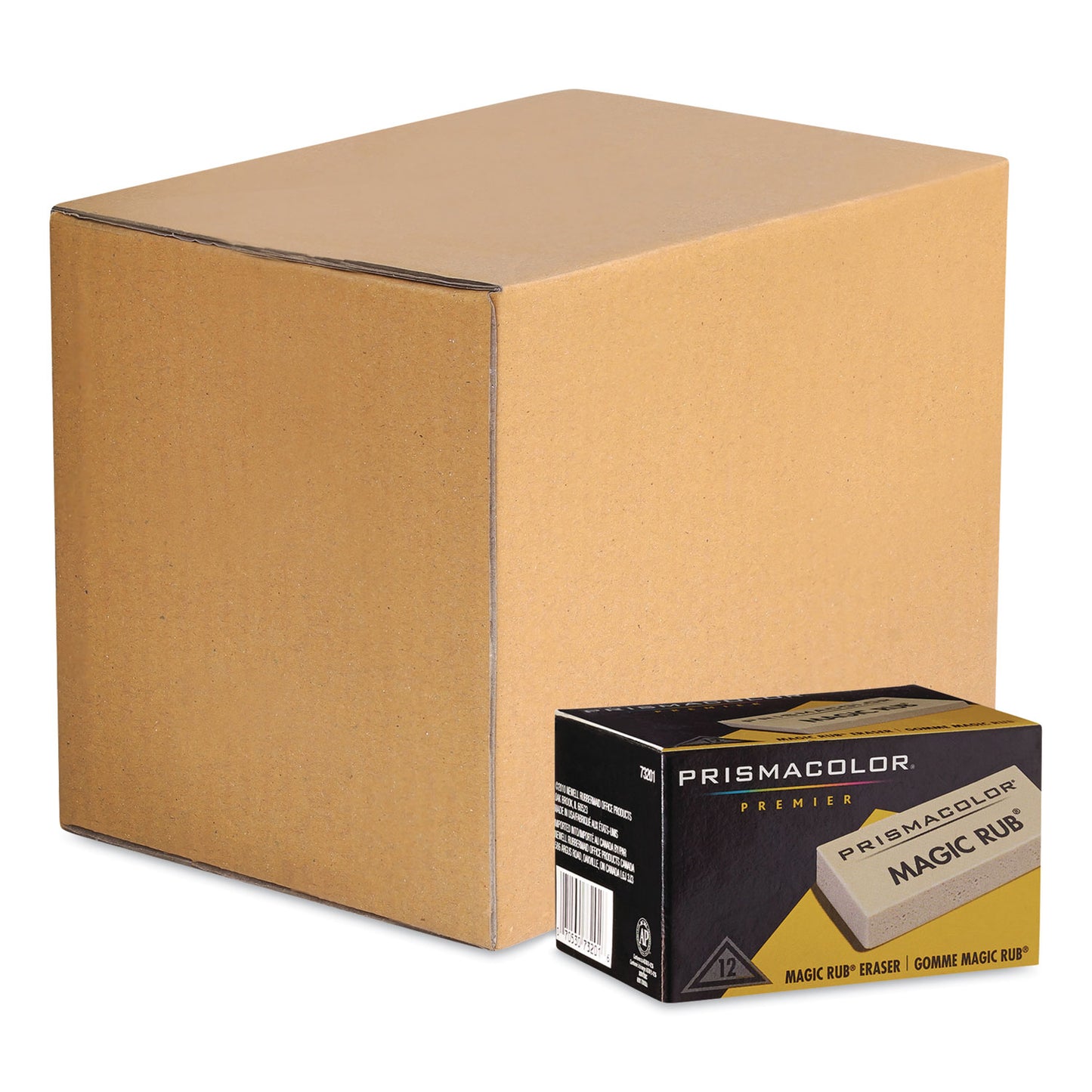 Prismacolor® MAGUC RUB Eraser, For Pencil/Ink Marks, Rectangular Block, Medium, Off-White, 432/Carton (SAN73201CT)