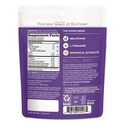 OLLY® Sleep Gummy, Blackberry Zen, 10/Pack (LIL1517)