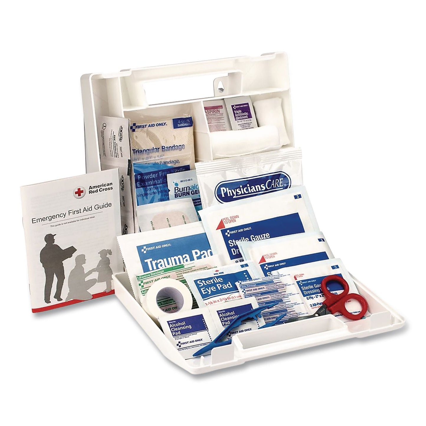 First Aid Only™ Office First Aid Kit for 10 People, 62 Pieces, Plastic Case (FAO222U)