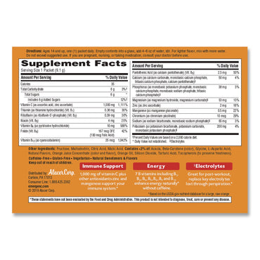 Emergen-C® Vitamin C Drink Mix, 1,000 mg Vitamin C, Super Orange, 60/Pack (EMN130213)