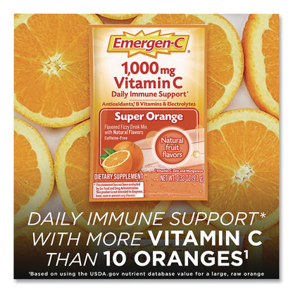 Emergen-C® Vitamin C Drink Mix, 1,000 mg Vitamin C, Super Orange, 60/Pack (EMN130213)