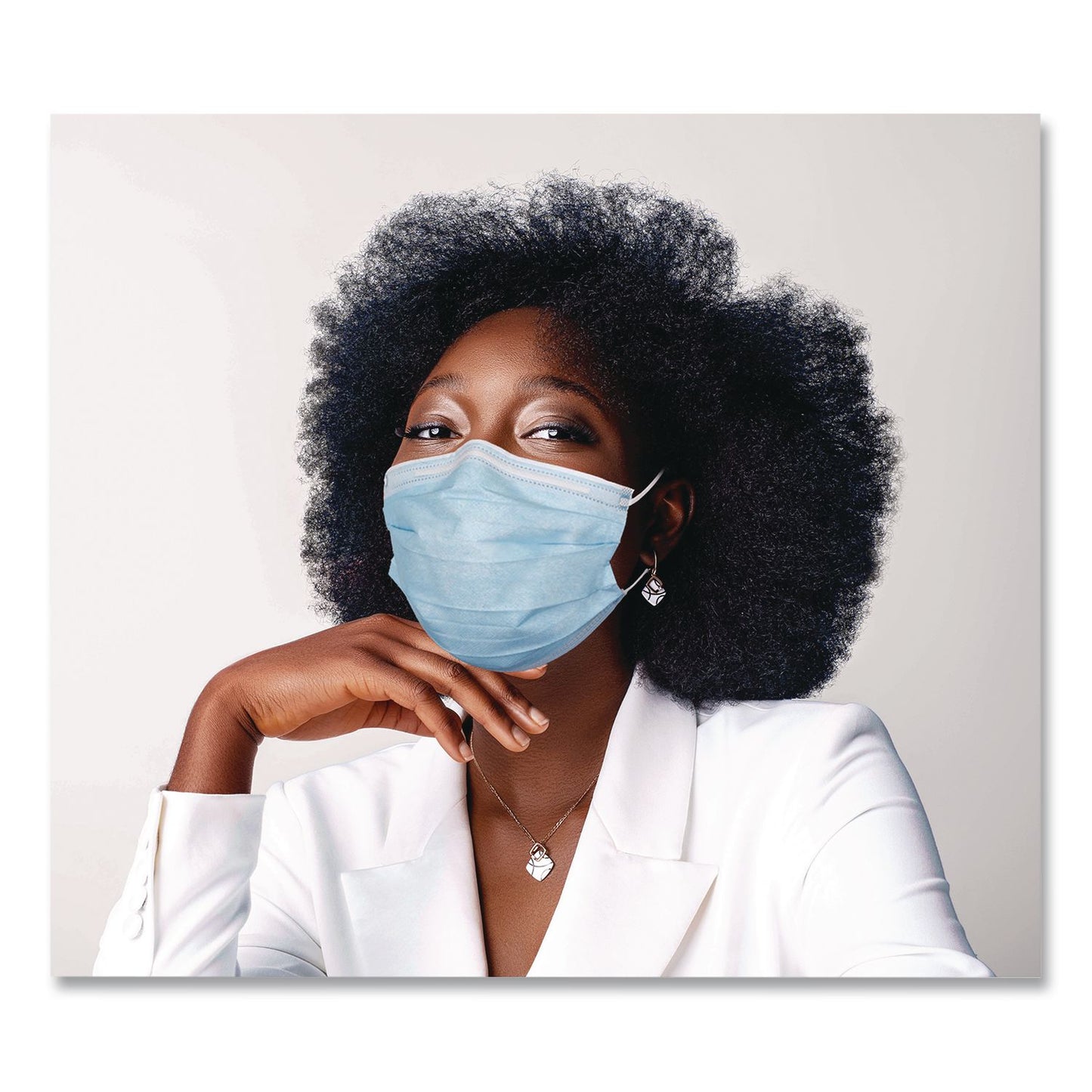 PRI-MED Medicom Confidence Ear Loop Face Mask with Air Space Technology, Polypropylene, One Size Fits Most, 50/Box,10 Boxes/Carton (PRD214115CANCT)