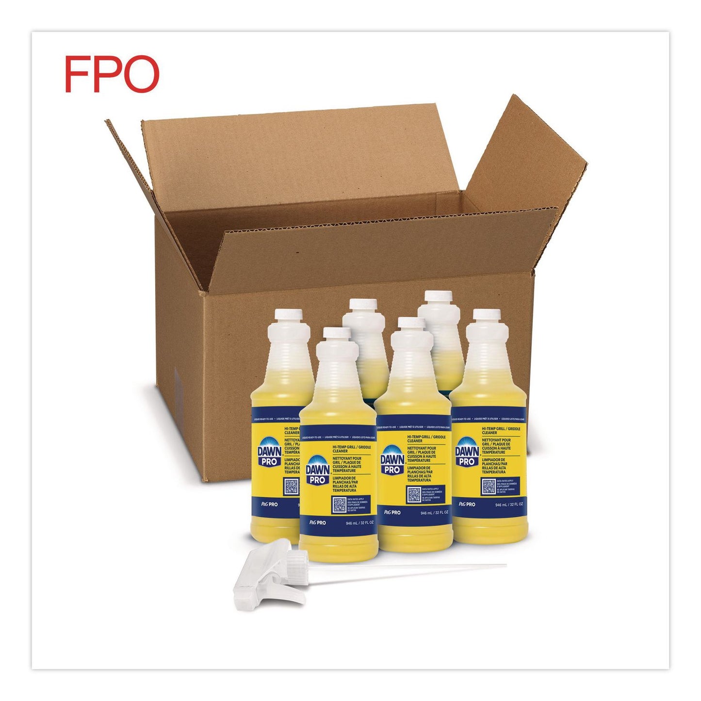 DAWN PRO Hi-Temp Grill and Griddle Cleaner, 32 oz Bottle, 6/Carton (PGC26520)