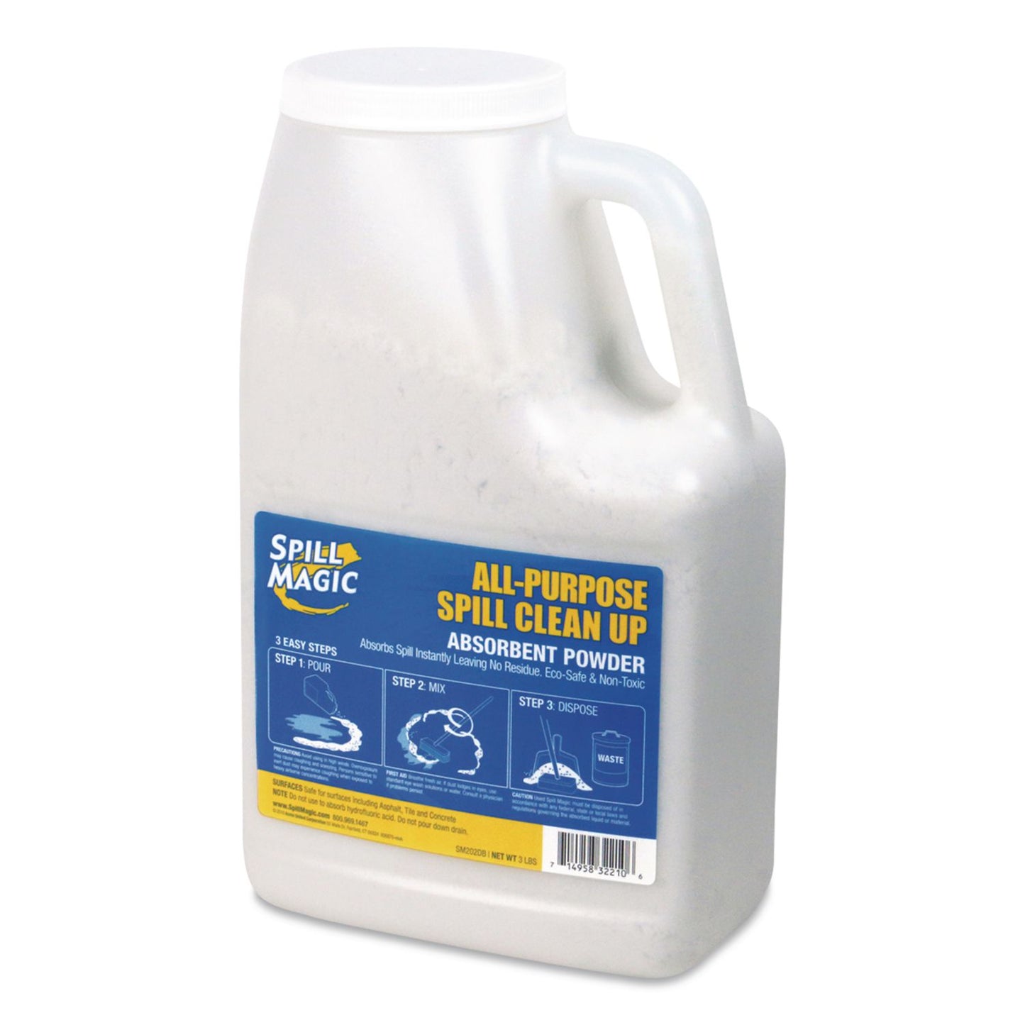 Spill Magic™ Non-Toxic Spill Pick-Up, 3 lbs Bottle, 6/Carton (FAOSM202DBCT)