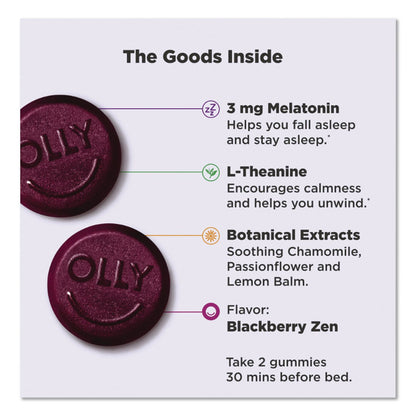 OLLY® Sleep Gummy, Blackberry Zen, 10/Pack (LIL1517)