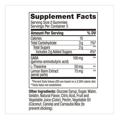 OLLY® Goodbye Stress Gummy, Berry Verbena, 10/Pack (LIL1598)
