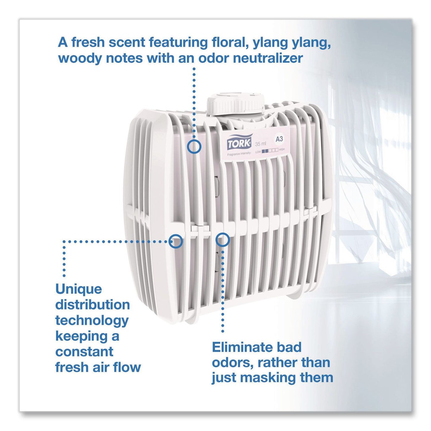 Tork® Constant Air Freshener Refill, Breeze, 32 mL, 6/Carton (TRK257020)