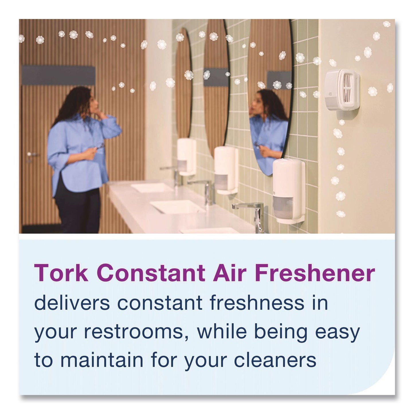 Tork® Constant Air Freshener Dispenser, 3.93 x 4.72 x 5.98, White, 6/Carton (TRK256021)