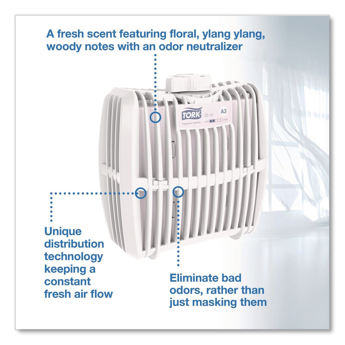 Tork® Constant Air Freshener Refill, Blossom, 32 mL, 6/Carton (TRK257021)