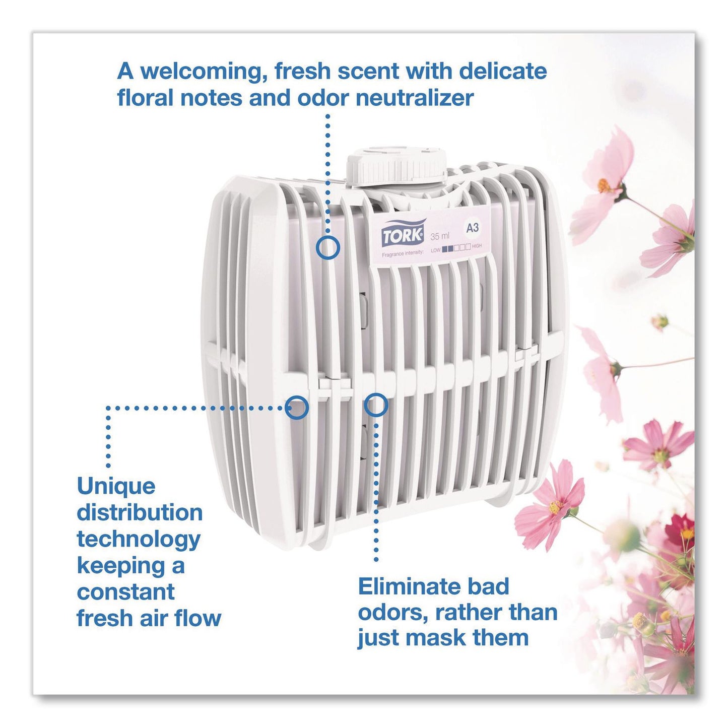 Tork® Constant Air Freshener Refill, Blossom, 32 mL, 6/Carton (TRK257021)