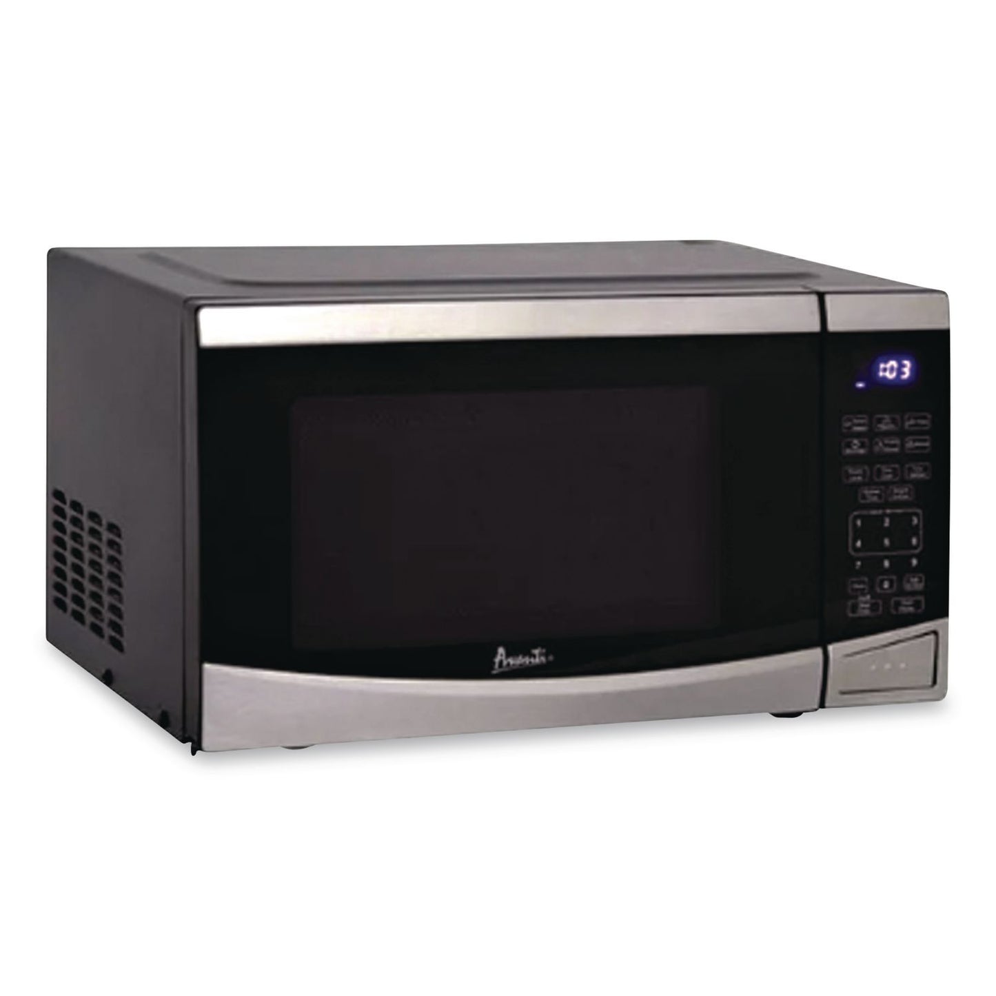 Avanti 0.9 cu ft Stainless Steel Countertop Microwave, 900 W, Stainless Steel/Black (AVAMT09V3S)