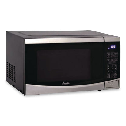 Avanti 0.9 cu ft Stainless Steel Countertop Microwave, 900 W, Stainless Steel/Black (AVAMT09V3S)