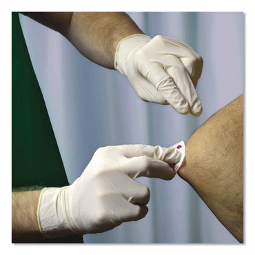 AMMEX® Professional Latex Exam Gloves, Powder-Free, Small, 4 mil (Palm), 5 mil (Fingers), Ivory, 100/Box (AXCGPPFT42100)