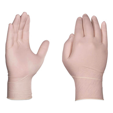 AMMEX® Professional Latex Exam Gloves, Powder-Free, Large, 4 mil (Palm), 5 mil (Fingers), Ivory, 100/Box (AXCGPPFT46100)