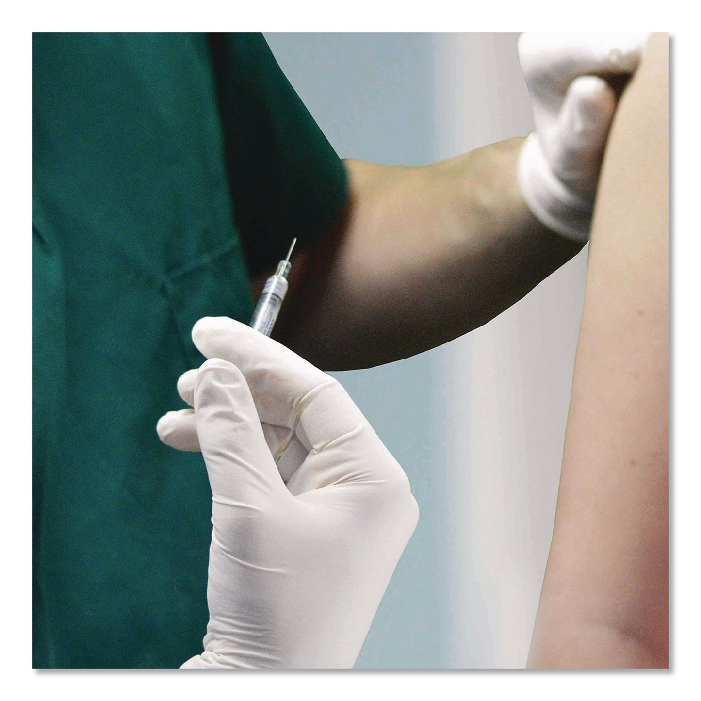 AMMEX® Professional Latex Exam Gloves, Powder-Free, Large, 4 mil (Palm), 5 mil (Fingers), Ivory, 100/Box (AXCGPPFT46100)