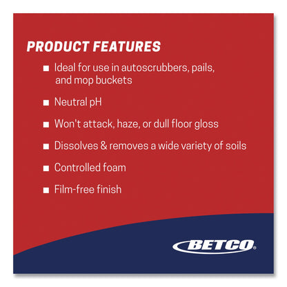 Betco® pH7 Floor Cleaner, Lemon Scent, 1 gal Bottle (BET1380400EA)