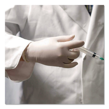 AMMEX® Professional Latex Exam Gloves, Powder-Free, Small, 4 mil (Palm), 5 mil (Fingers), Ivory, 100/Box (AXCGPPFT42100)
