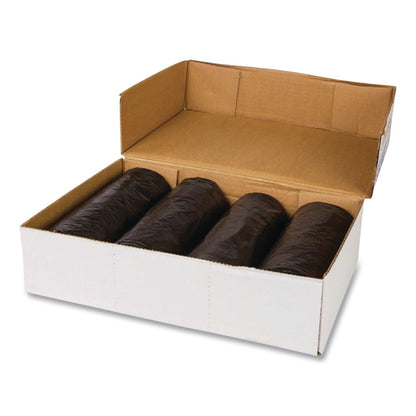 Inteplast Group Low-Density Commercial Can Liners, 30 gal, 0.58 mil, 30" x 36", Black, Interleaved Roll, 25 Bags/Roll, 10 Rolls/Carton (IBSWSL3036HVK)
