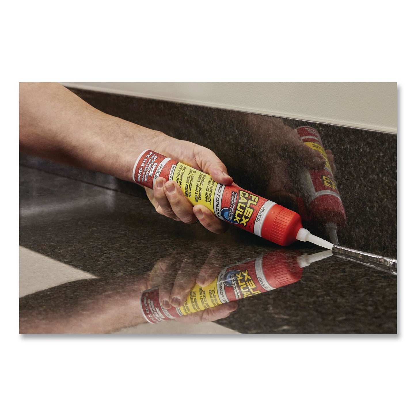 Flex Seal Products® Flex Caulk Hi-Performance Hybrid Caulk, 6.6 oz Aerosol Can, Dries Clear, 4/Carton (FSGCFSCLRR675)