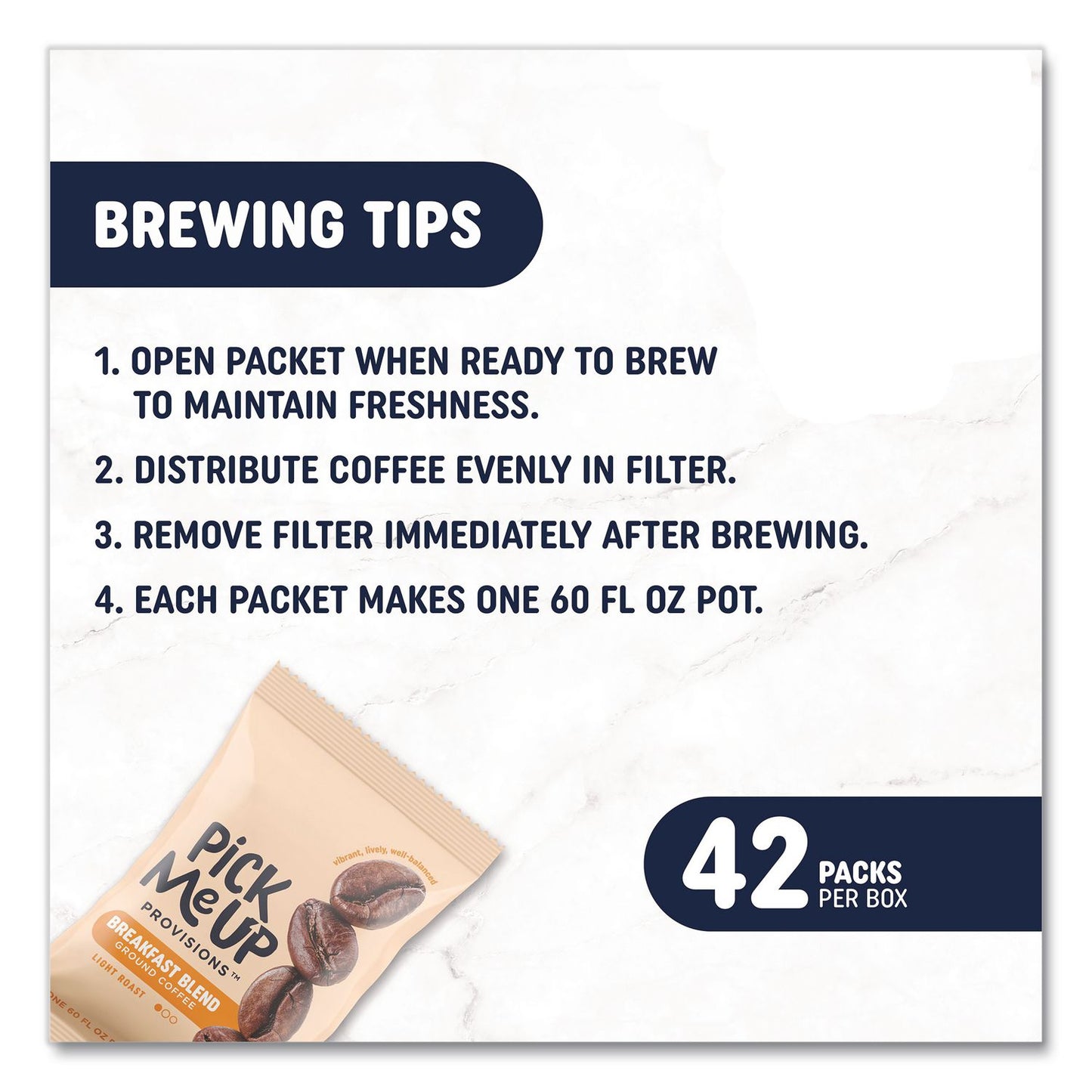 Pick Me Up Provisions™ Fraction Pack, Breakfast Blend, 1.75 oz Packet, 42/Carton (PIEBHS23737)