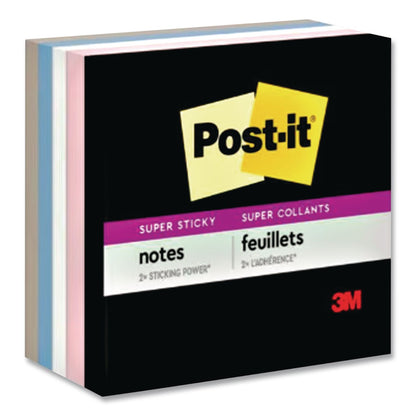 Post-it® Notes Super Sticky Pads in Simply Serene Colors, Note Ruled, 4 x 4, 90 Sheets/Pad, 4 Pads/Pack (MMM7100383487)