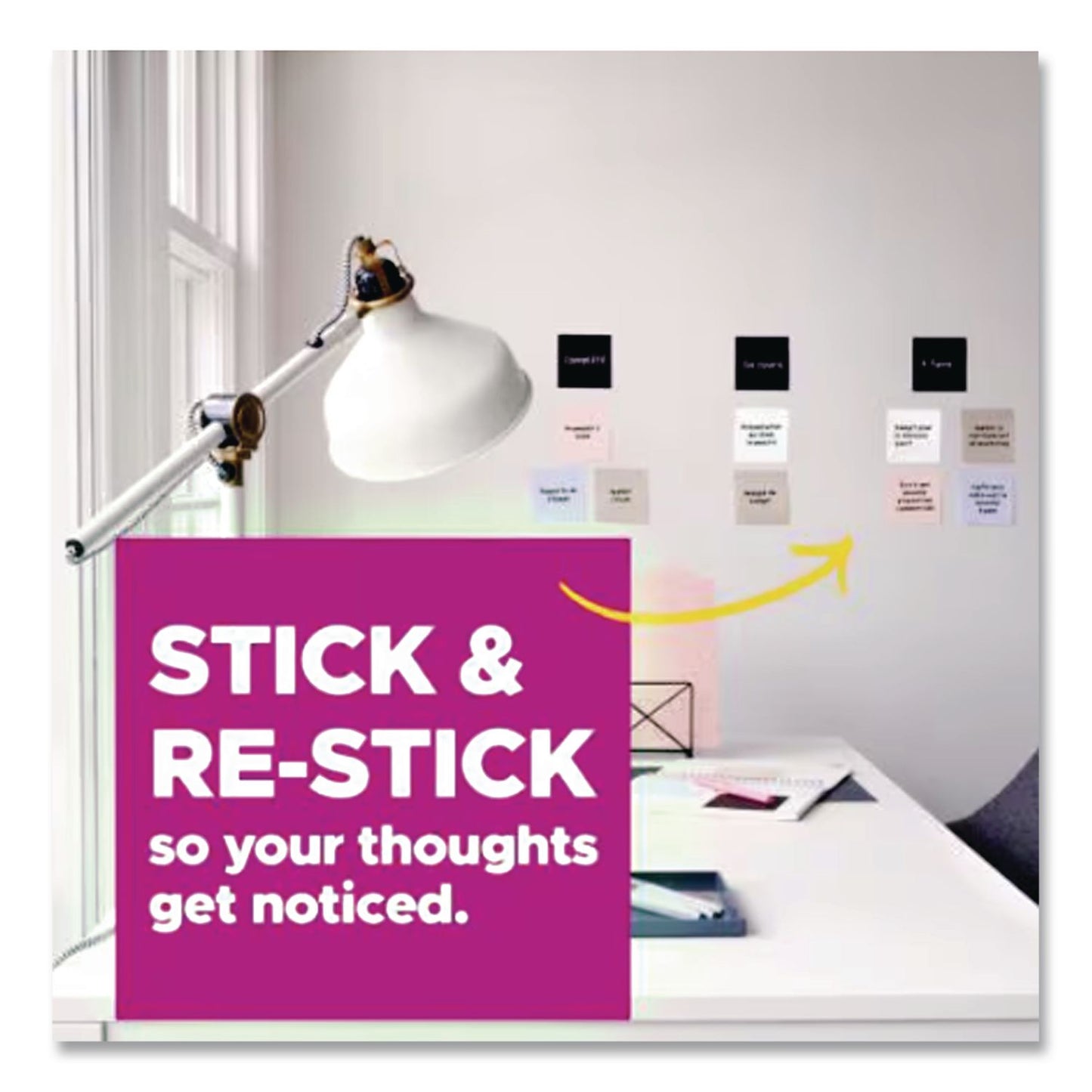 Post-it® Notes Super Sticky Pads in Simply Serene Colors, Note Ruled, 4 x 4, 90 Sheets/Pad, 4 Pads/Pack (MMM7100383487)