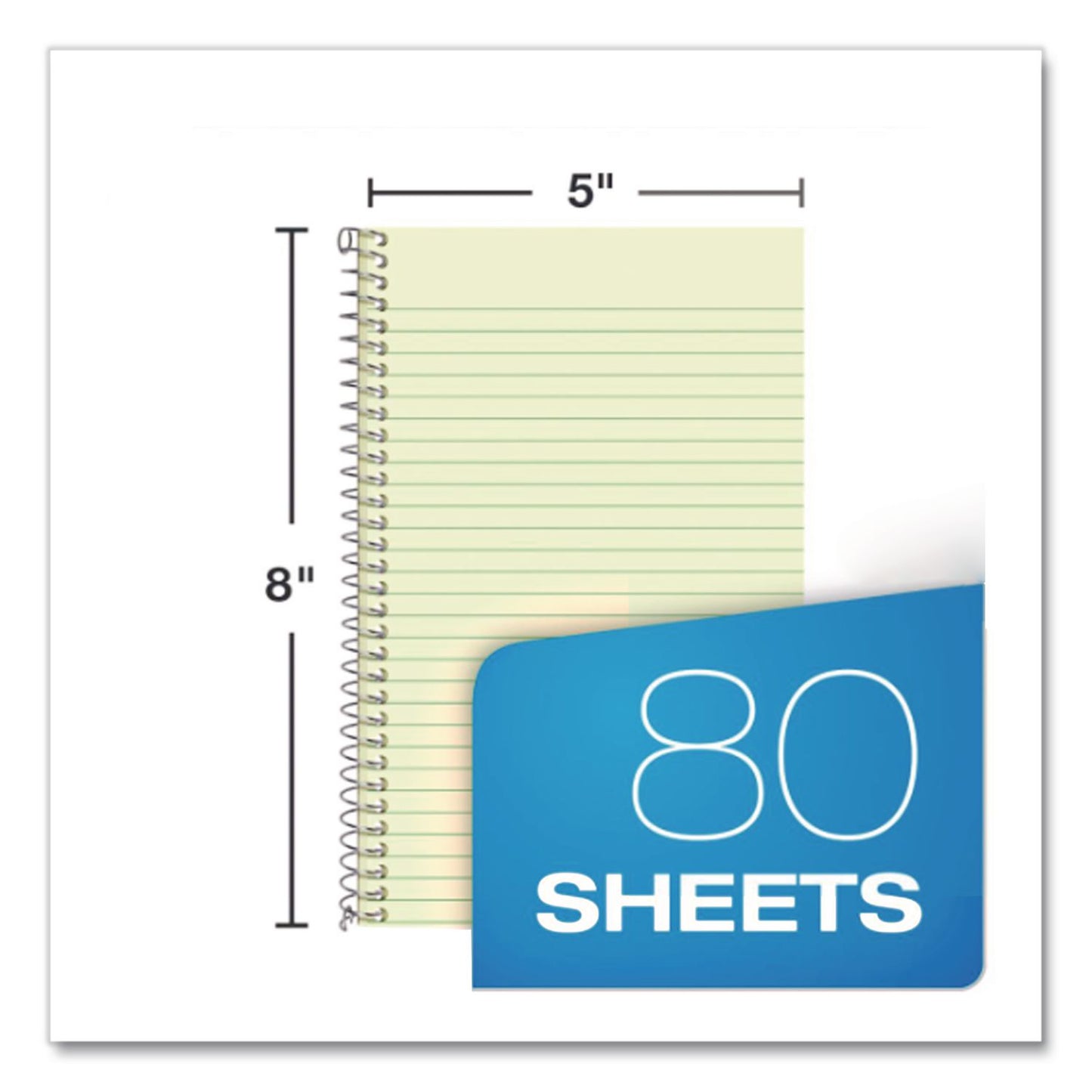Oxford® One-Subject Notebook, Narrow Rule, Gray Cover, (80) 8 x 5 Sheets (OXF25401R)
