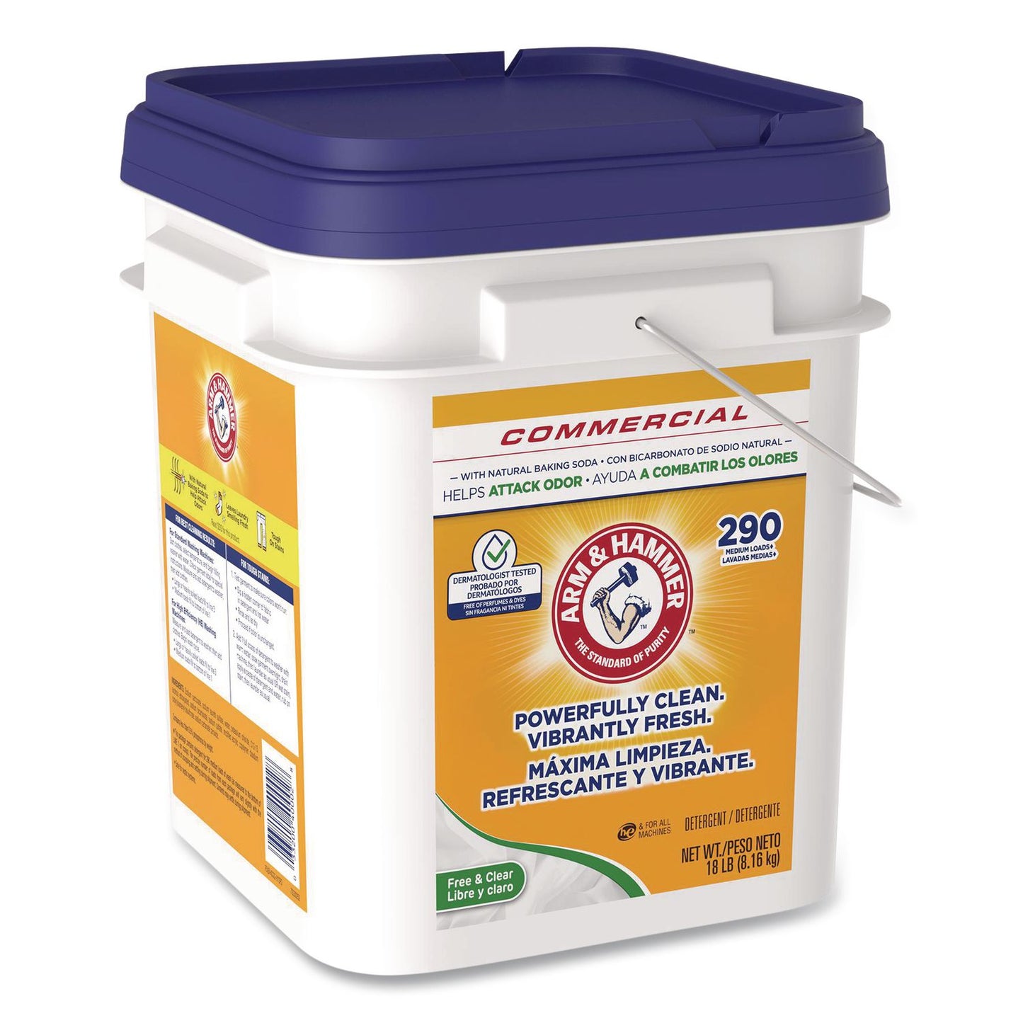 Arm & Hammer Free and Clear Powder Laundry Detergent, 18 lb Pail (CDC3320040002)