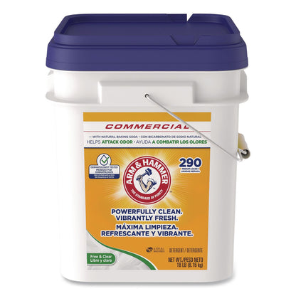 Arm & Hammer Free and Clear Powder Laundry Detergent, 18 lb Pail (CDC3320040002)