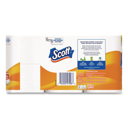Scott® ComfortPlus Toilet Paper Mega Rolls, Septic Safe, 1-Ply, White, 310 Sheets, 12 Mega Rolls/Carton (KCM57098)