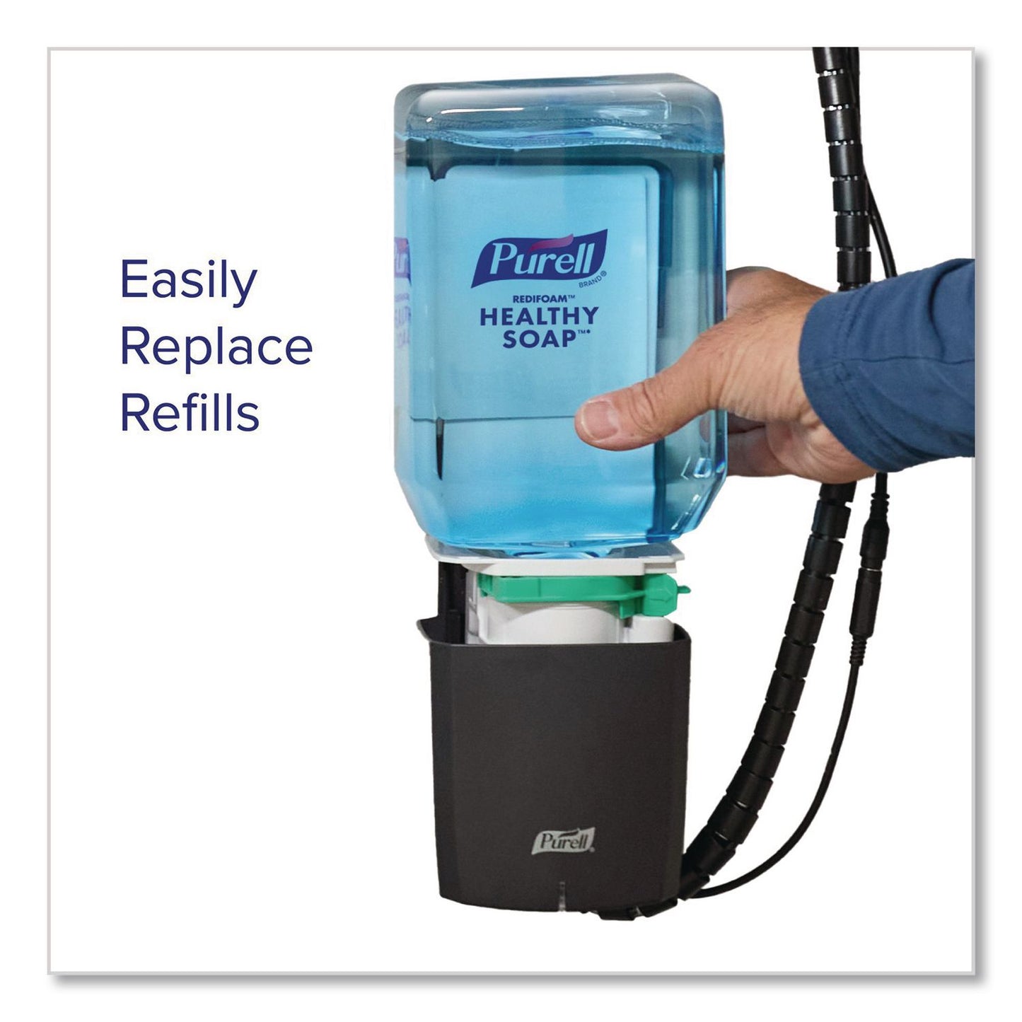 PURELL® CX10 Counter Mount Soap Dispenser with Metal Spout Fixture, 2,000 mL, 2.28 x 5.82 x 4.04, Chrome (GOJ894001)