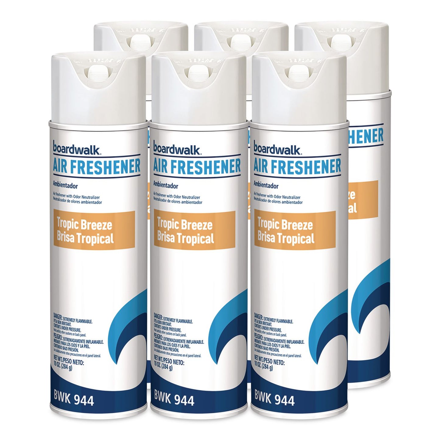 Boardwalk® Aerosol Air Freshener, Tropic Breeze, 10 oz Aerosol Can, 6/Carton (BWK944)
