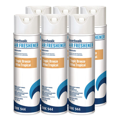 Boardwalk® Aerosol Air Freshener, Tropic Breeze, 10 oz Aerosol Can, 6/Carton (BWK944)