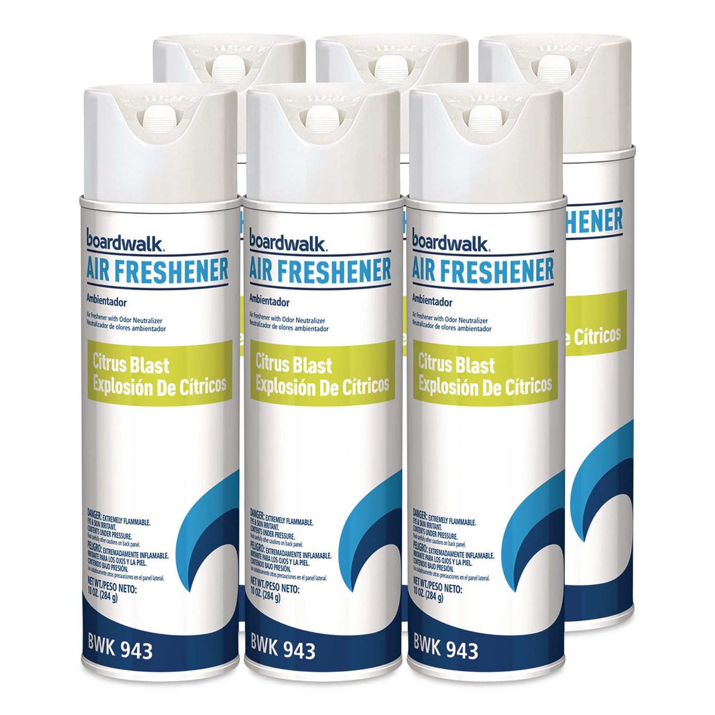 Boardwalk® Aerosol Air Freshener, Citrus, 10 oz Aerosol Spray, 6/Carton (BWK943)
