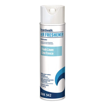 Boardwalk® Aerosol Air Freshener, Fresh Linen, 10 oz Aerosol Spray, 6/Carton (BWK942)